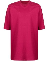 Rick Owens - Seam-detail Short-sleeved Cotton T-shirt - Lyst