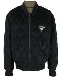 Versace Jeans Couture - Logo-Patch Quilted Bomber Jacket - Lyst
