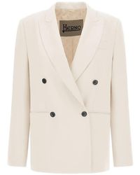 Herno - Blazer Met Dubbele Rij Knopen En Puntige Revers - Lyst