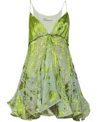 Christopher Esber - Burnout Minikleid mit Blumen-Print - Lyst