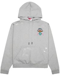 Members of The Rage - Embroidered Distressed Hoodie - Lyst