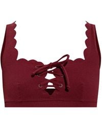 Marysia Swim - Palm Springs Scalloped Lace-Up Bikini Top - Lyst