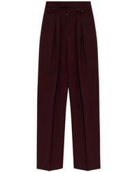 Chloé - High-Waisted Gathered Trousers - Lyst