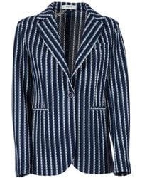 Circolo 1901 - Striped Blazer - Lyst