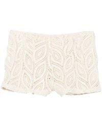 ACTUALEE - Sequin-Embellished Crochet Shorts - Lyst