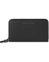 Brunello Cucinelli - Grained Calfskin Wallet With Shiny Zipper Pull - Lyst