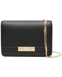 Elisabetta Franchi - Borsa A Spalla Con Placca Logo - Lyst