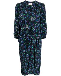 Zadig & Voltaire - Abito Midi Drappeggiato A Fiori - Lyst