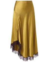 Nicholas - Lace-Trim Asymmetric Skirt - Lyst