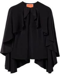 La DoubleJ - Ruffled Silk Blouse - Lyst