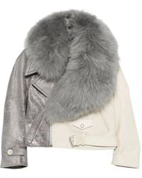 Marni - Chaqueta con cuello de pelo - Lyst