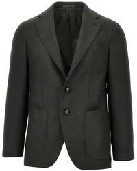 Caruso - Single-Breasted Wool Blazer - Lyst