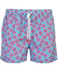 Kiton - Geometric-Print Swim Shorts - Lyst