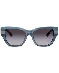 Jimmy Choo - Striped Crystal-Embellished Sunglasses - Lyst
