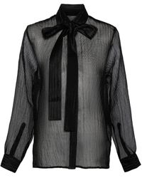 Elie Saab - Hemd Aus Organza - Lyst