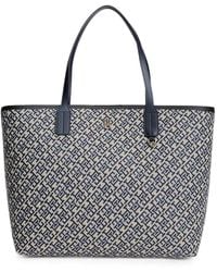 Tommy Hilfiger - Monogram-Pattern Logo-Plaque Tote Bag - Lyst