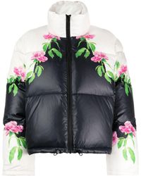 Cynthia Rowley - Floral-print Puffer Jacket - Lyst
