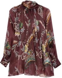 Etro - Silk Blouse With Paisley Print - Lyst