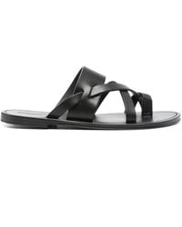 Saint Laurent - Sandalen Culver Aus Leder - Lyst