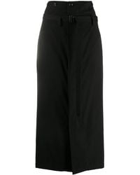 Y's Yohji Yamamoto - Jupe Mi-Longue À Taille Nouée - Lyst