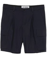 Les Hommes - Short À Détails Plissés - Lyst