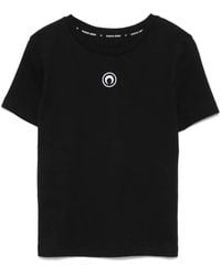 Marine Serre - Logo Baumwoll -T -Shirt - Lyst