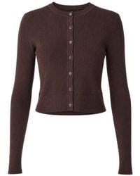 Toccin - Zoe Ribbed-Knit Cropped Cardigan - Lyst