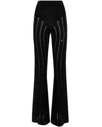 Laneus - Gebreide Flared Broek - Lyst