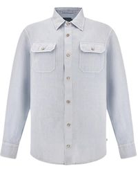 Paul & Shark - Garment Dyed Linen Overshirt - Lyst
