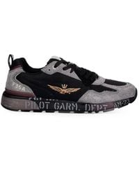 Aeronautica Militare - Logo-Embroidered Panelled Low-Top Sneakers - Lyst
