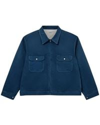 A.PRESSE - Zip-Up Twill Jacket - Lyst