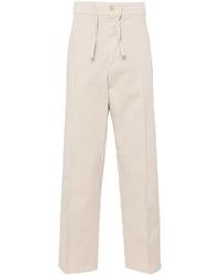 Canali - Drawstring-Waist Straight-Leg Trousers - Lyst