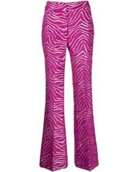 Genny - Zebra-print Straight-leg Trousers - Lyst