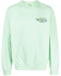 Sporty & Rich - Logo-print Cotton Sweatshirt - Lyst