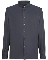 Brunello Cucinelli - Mandarin-Collar Garment-Dyed Shirt - Lyst
