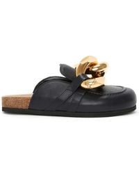 JW Anderson - Chain Round-Toe Leather Mules - Lyst