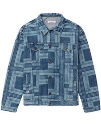 Charles Jeffrey - Tartan Check-Print Denim Jacket - Lyst