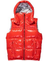 Purple Brand - Logo-Print Hooded Padded Gilet - Lyst