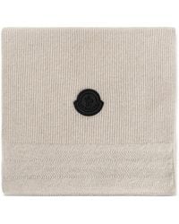 Moncler - Logo-Patch Ribbed-Knit Scarf - Lyst