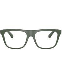 Burberry - Check-Patterned Detail Square Glasses - Lyst