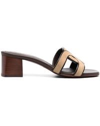 Tod's - Cut-out Leather Mules - Lyst