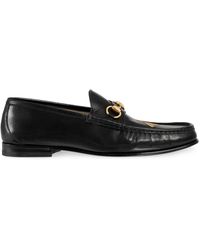Gucci Leren Loafer Met Bij - Zwart