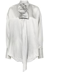 Ermanno Scervino - Chemise En Soie À Pins Fleur - Lyst