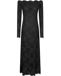 Rabanne - Laced Floral-Print Maxi Dress - Lyst