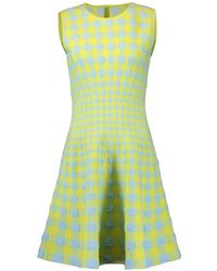 Oscar de la Renta - Gingham-Pattern Dress - Lyst