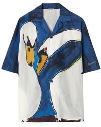 Burberry - Camisa con cisne estampado - Lyst