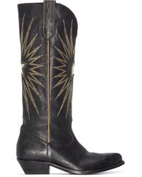 Golden Goose - Wish Star Leather Western Boots - Lyst
