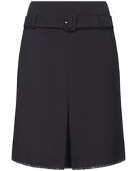 ShuShu/Tong - Belted Pleated Midi Skirt - Lyst