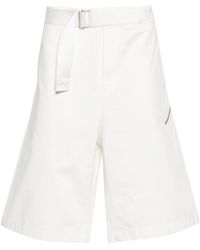 OAMC - Decorative-belt Cotton Shorts - Lyst