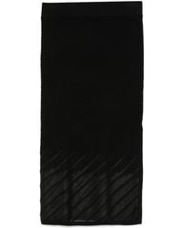 DKNY - Ribbed Seamless Midi Skirt - Lyst